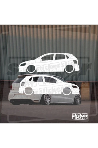 Vw Polo 6R - 6C Basık Araç Sticker - SAĞ SOL
