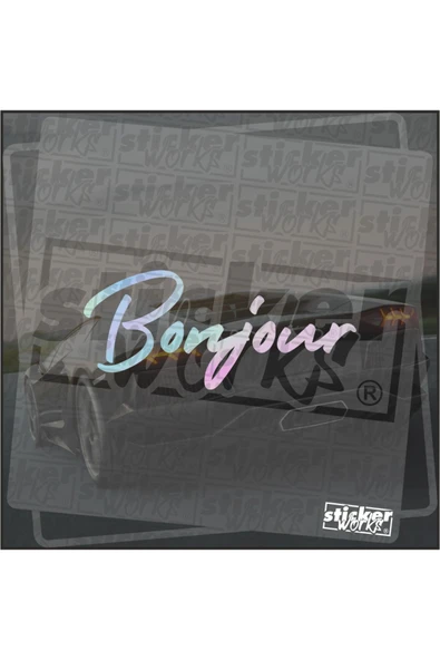 Bonjour Hologram Sticker