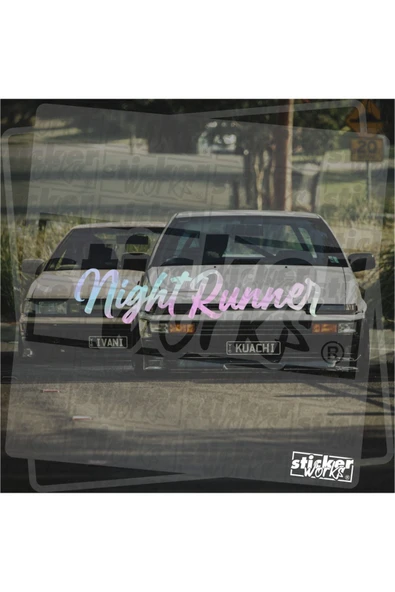 Night Runner Hologram Sticker