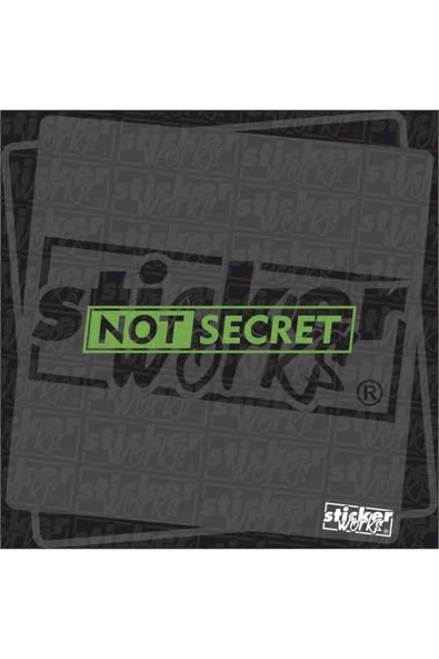 Not Secret Sticker - Resim 10