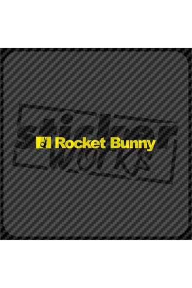 Ön Cam Rocket Bunny Sticker - Resim 4