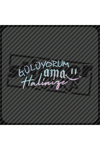 Gülüyorum Ama Halinize Sticker - 7