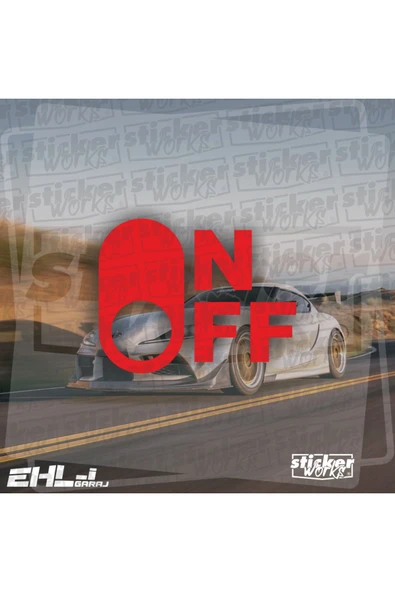 On Off Hologram Sticker - Resim 4