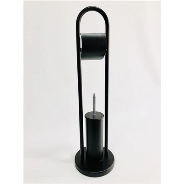 LİDER WC FIRÇALIK BASTON KAPAKLI KAĞITLIK SİYAH ürün görseli