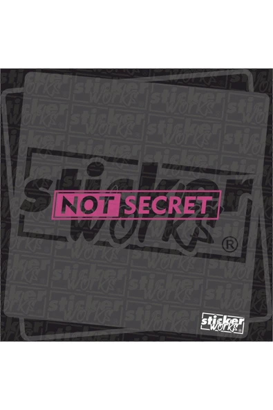 Not Secret Sticker - Resim 4