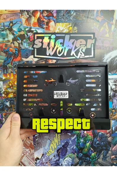 Respect Neon Sarı Motor Plakalık ürün görseli 1