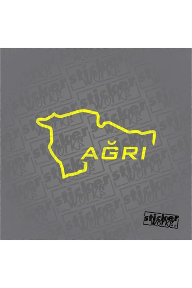 Ağrı Harita Sticker - 4