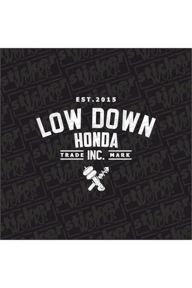 Low Down Honda Arka Cam Hologram Sticker - 4