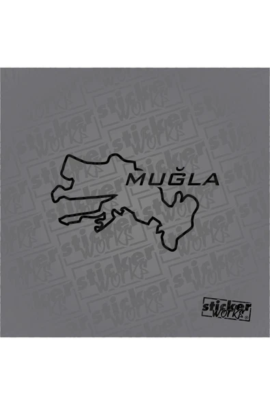 Muğla Harita Sticker - Resim 4