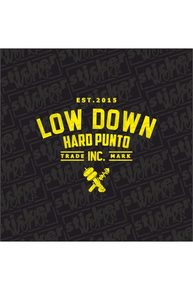 Low Down Hard Punto Arka Cam Sticker - 7