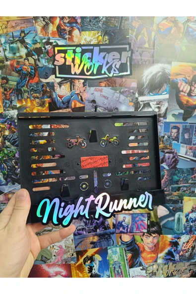 Night Runner Hologram Motor Plakalık ürün görseli 1