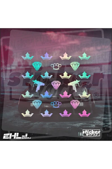 Kral Desen Sticker - Resim 9