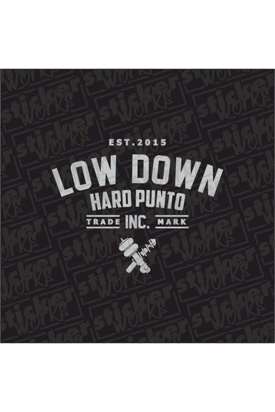 Low Down Hard Punto Arka Cam Sticker - 4