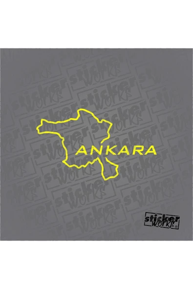 Ankara Harita Sticker - Resim 10