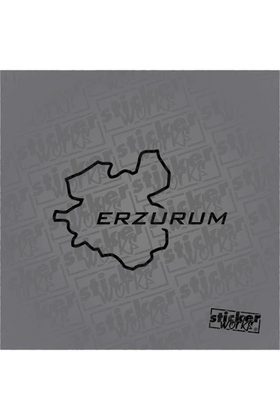 Erzurum Harita Sticker - Resim 4