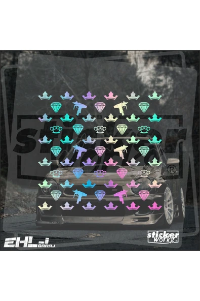 Kral Desen Sticker - Resim 3