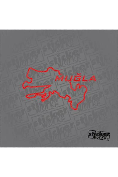 Muğla Harita Sticker - Resim 10