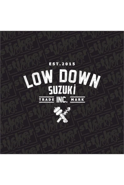 Low Down Suzuki Arka Cam Hologram Sticker - Resim 3