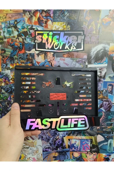 Fast Life Hologram Motor Plakalık ürün görseli 1