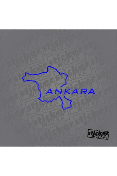 Ankara Harita Sticker - Resim 4
