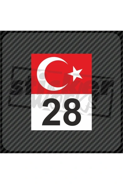 Bayrak Numara Sticker - Resim 3