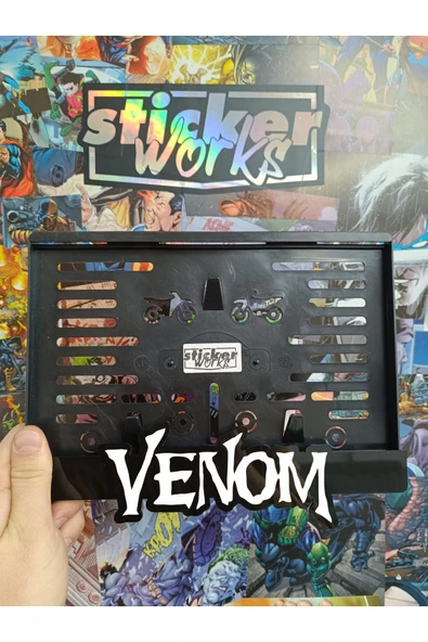 Venom Beyaz Motor Plakalık