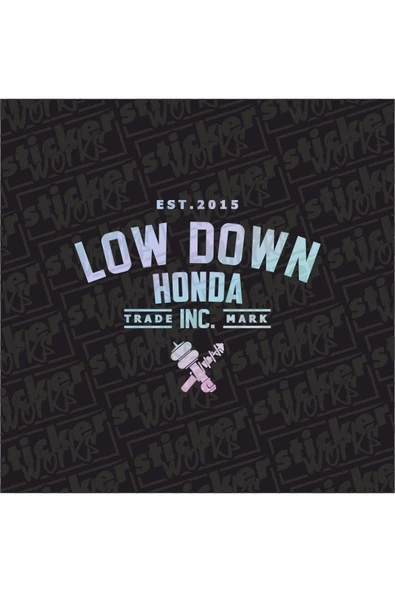 Low Down Honda Arka Cam Hologram Sticker