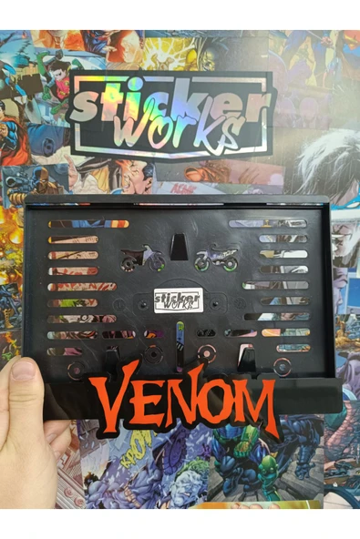 Venom Neon Kırmızı Motor Plakalık ürün görseli 1