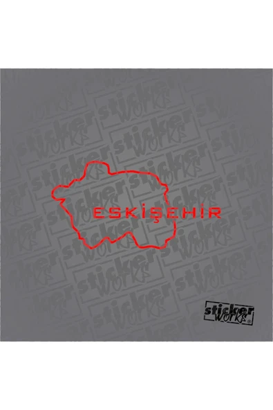 Eskişehir Harita Sticker - 1