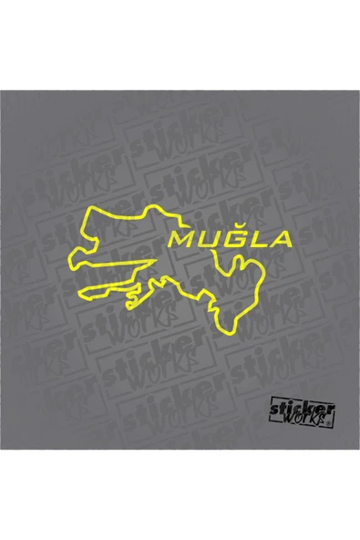 Muğla Harita Sticker - Resim 7