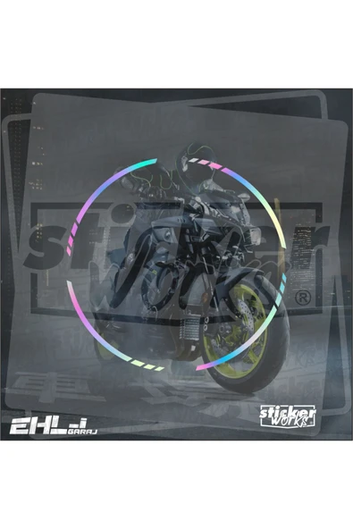 16 Parça Motor Jant Şerit Sticker - Resim 5