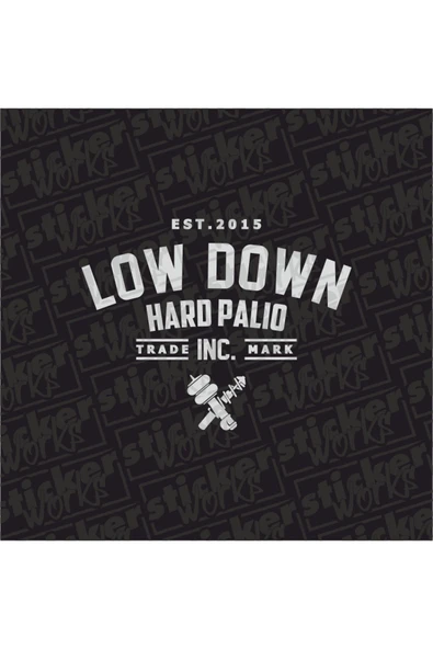 Low Down Hard Palio Arka Cam Sticker - 4