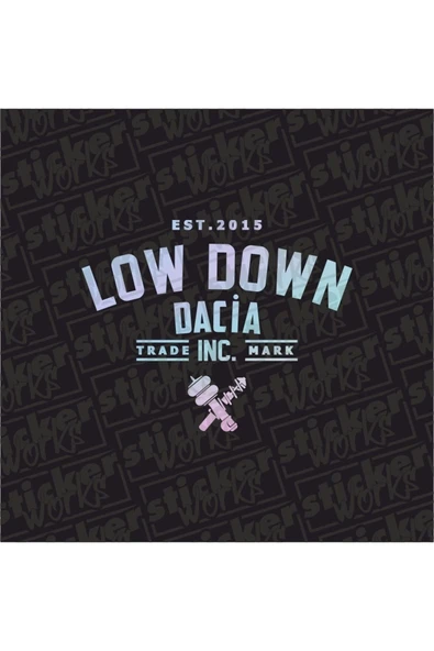Low Down Dacia Uyumlu Arka Cam Hologram Sticker