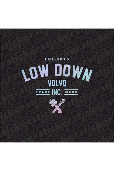 Low Down Volvo Arka Cam Hologram Sticker ürün görseli 1