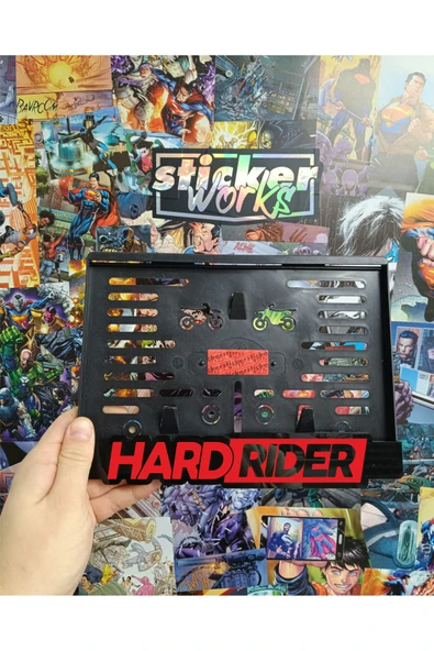 Hard Rider Kırmızı Motor Plakalık
