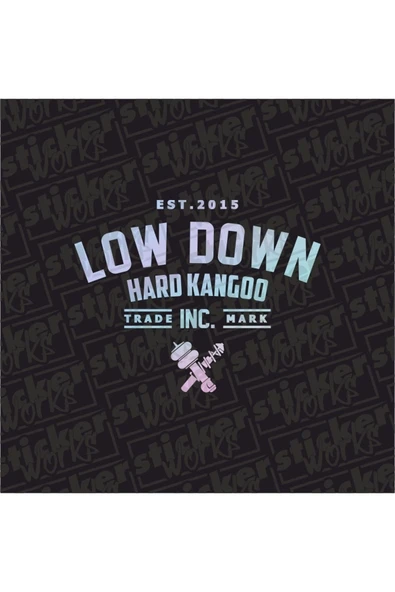 Lown Down Hard Kangoo Arka Cam Hologram Sticker