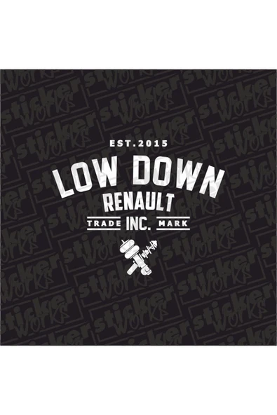 Low Down Renault Uyumlu  Arka Cam Hologram Sticker - Resim 3