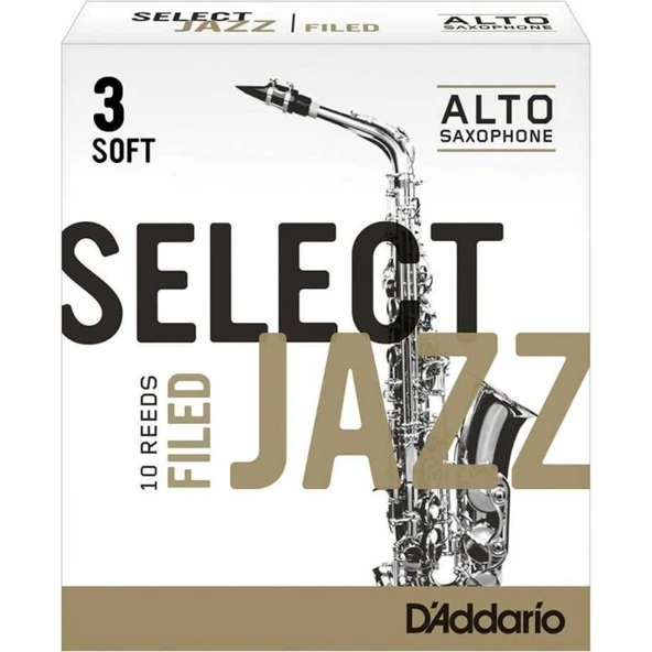 D\'Addario Woodwinds Select Jazz Alto Saksafon Kamışı No:3 Soft - 1