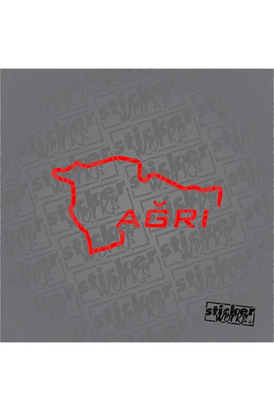 Ağrı Harita Sticker