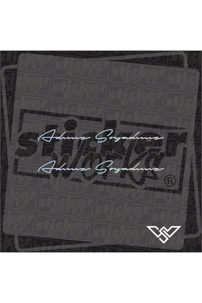 2 adet El Yazısı Sticker - Özel Sipariş AÇIKLAMAYI OKUYUNUZ ürün görseli 1