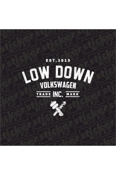 Low Down Volkswagen Arka Cam Hologram Sticker - Resim 4