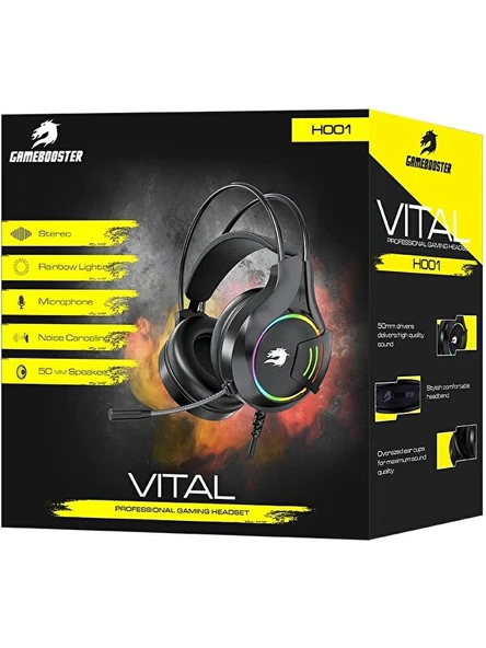 Gamebooster H001 Vital Rainbow Streo Oyuncu Kulaklığı (GB-H001) - 9