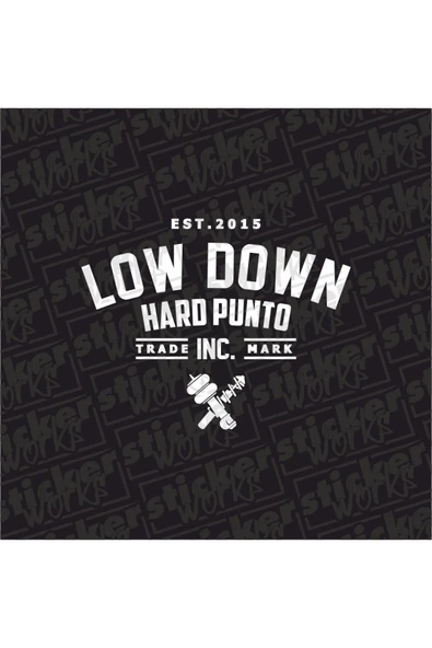 Low Down Hard Punto Arka Cam Sticker