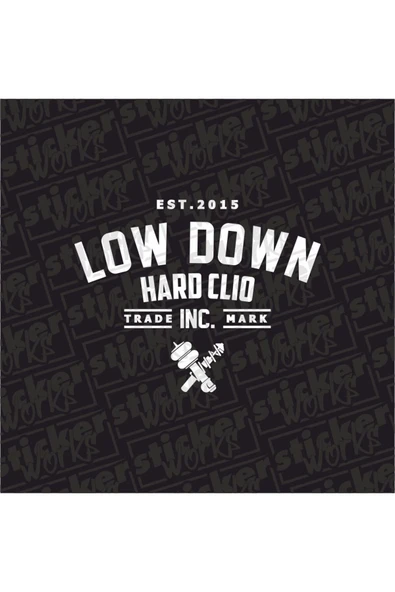 Low Down Hard Clio Arka Cam Sticker