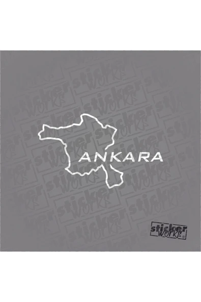 Ankara Harita Sticker - Resim 7