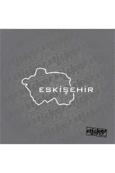 Eskişehir Harita Sticker - 10