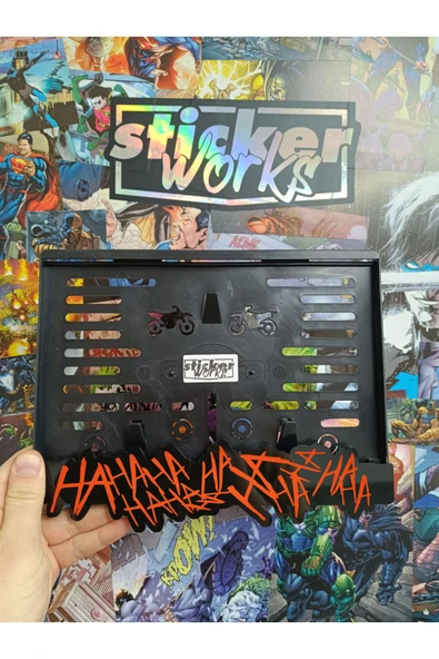 Hahaha Neon Kırmızı Motor Plakalık ürün görseli 1