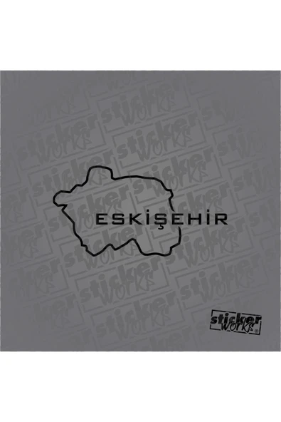 Eskişehir Harita Sticker - 7