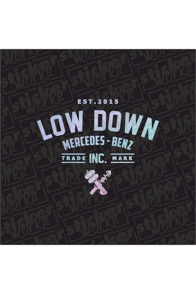 Low Down Mercedes Benz Arka Cam Hologram Sticker Uyumlu