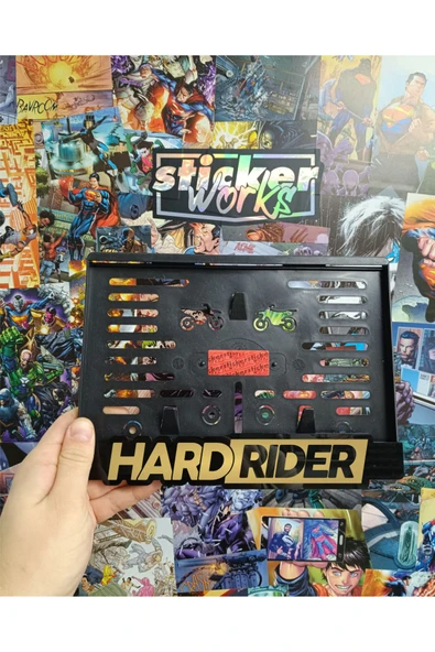Hard Rider Altın Sarı Motor Plakalık